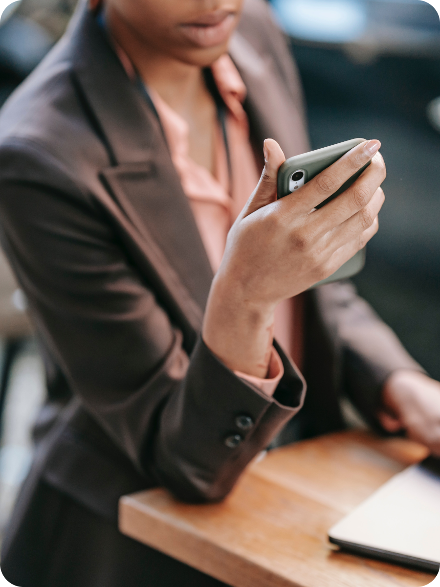 Woman on smartphone